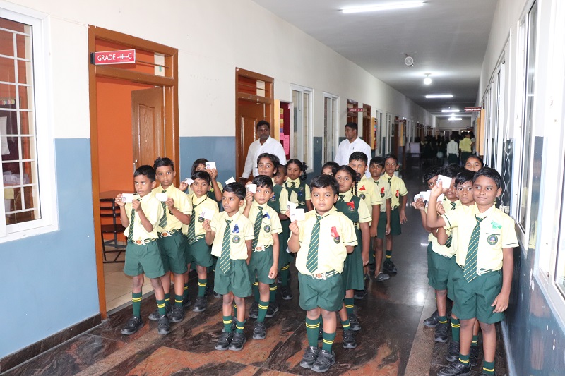 Student Election Day at Vailankanni Public School Bargur