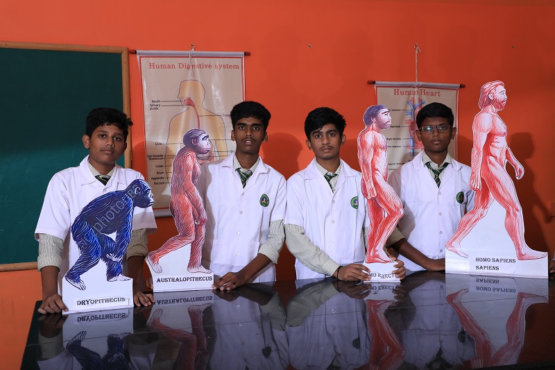 Biology laboratory at Vailankanni Public School, Bargur